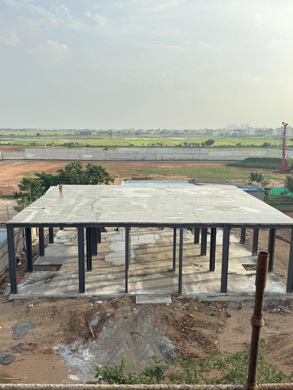 Pre-engineered building steel frame